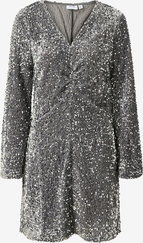 Plajettkjole viBarina Wide Sleeve Glitter Dress - Sølv