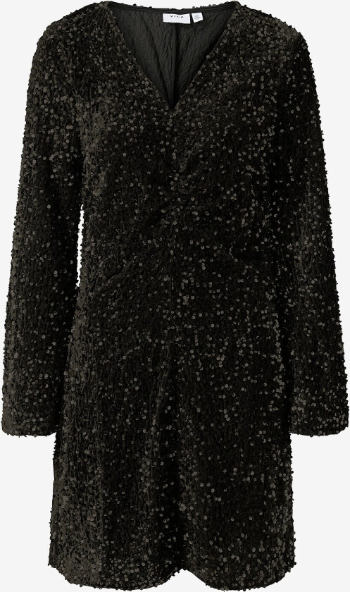 Plajettkjole viBarina Wide Sleeve Glitter Dress - Svart