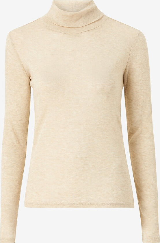 Polohals viJolina Roll Neck L/S Fitted Top - Brun