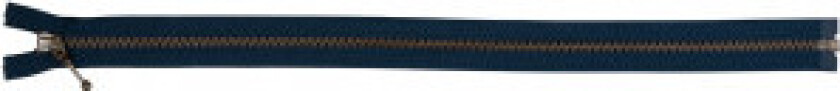 Delbar Glidelås Antikk Messing Marineblå 6mm - 45cm