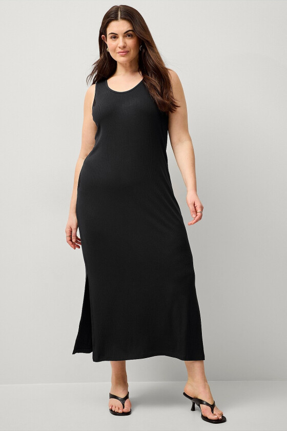 Maxikjole vCarly S/L 7/8 Dress - Svart