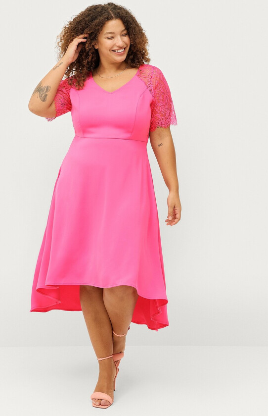 Kjole mAngeline S/S Midi Dress - Rosa