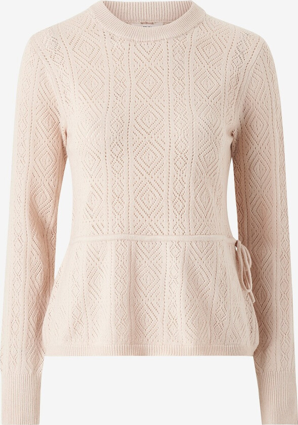 Genser objHavana L/S O-n String Knit - Beige