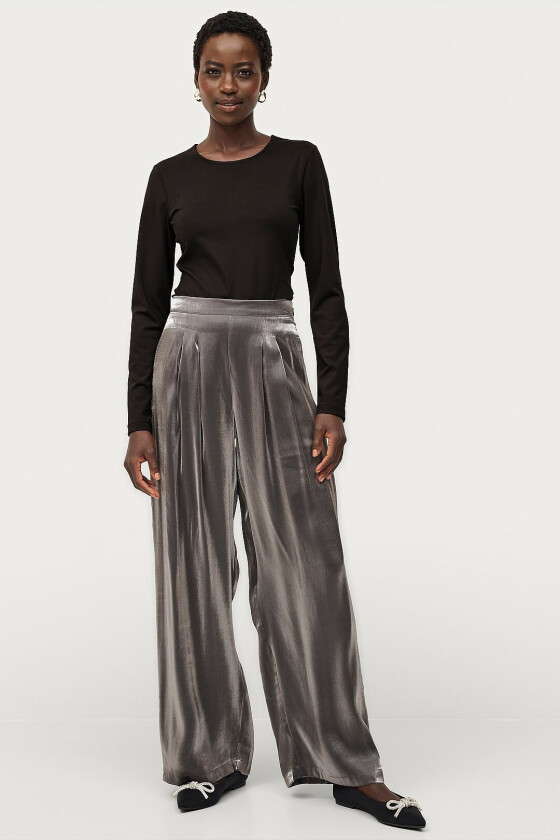 Bukser Fluid Metallic Trousers - Sølv
