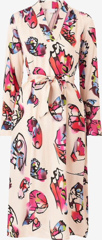 Kjole Butterfly Print - Hvit