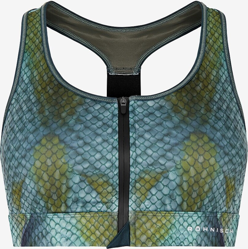 Sports-BH Front Zip Sportsbra - Grønn