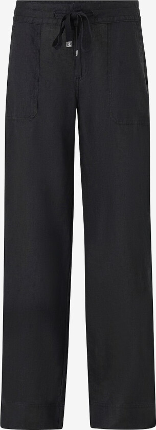 Bukser Soft Drapey Linen Pant - Svart