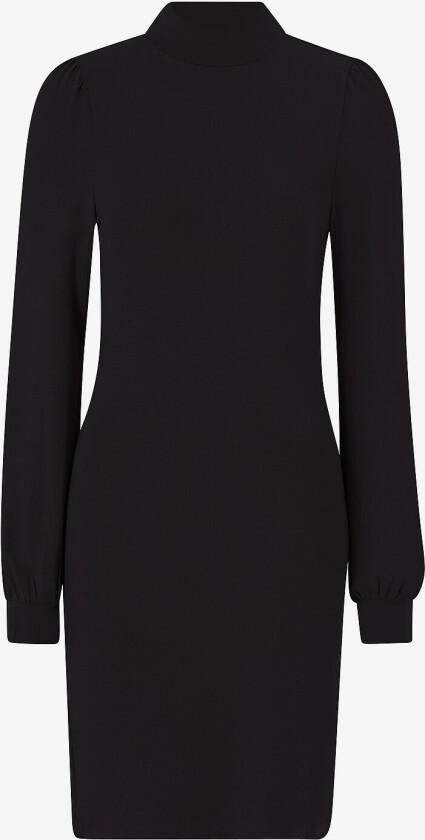Kjole viFelly High Neck L/S Dress - Svart