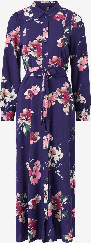 Maxikjole vmShilah Naja LS Long Shirt Dress - Lilla