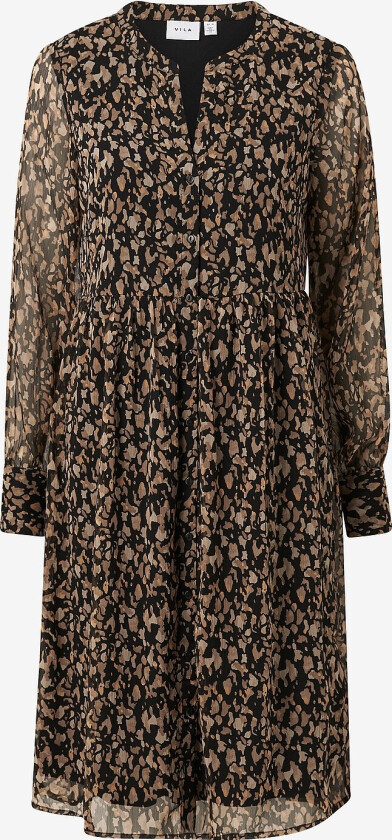 Kjole viFalia V-neck L/S Dress - Svart