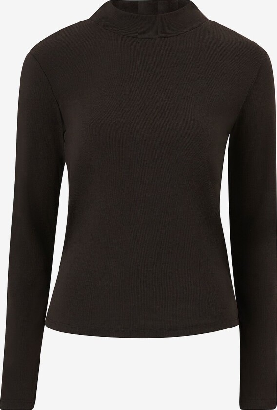 Genser viLullu Rollneck Rib L/S Top - Svart