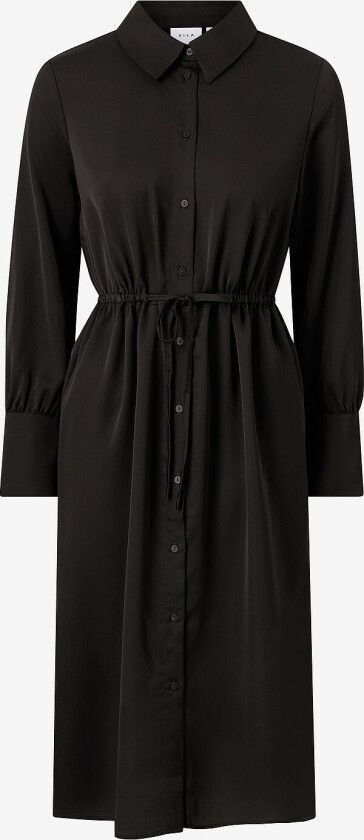Skjortekjole viEllette L/S Shirt Dress - Svart
