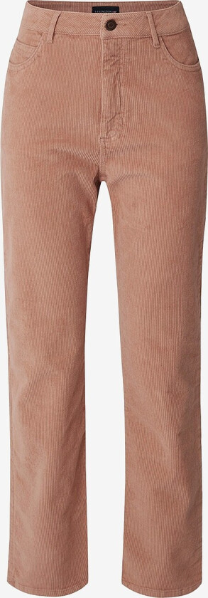 Manchester-bukser Natalia High-rise Straight-leg Corduroy Pants - Brun