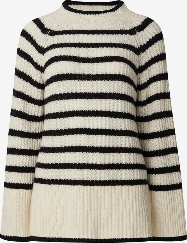 Genser Elisabeth Recycled Wool Mock Neck Sweater - Beige