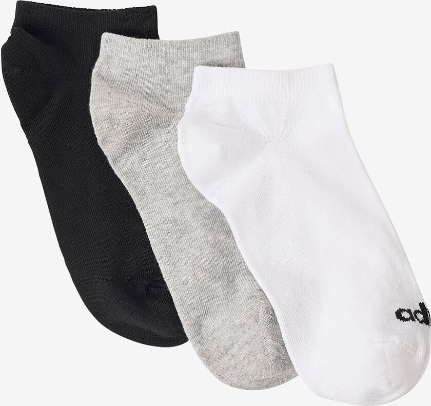 Ankelsokker Thin Linear Low-cut Socks 3-pakning - Grå