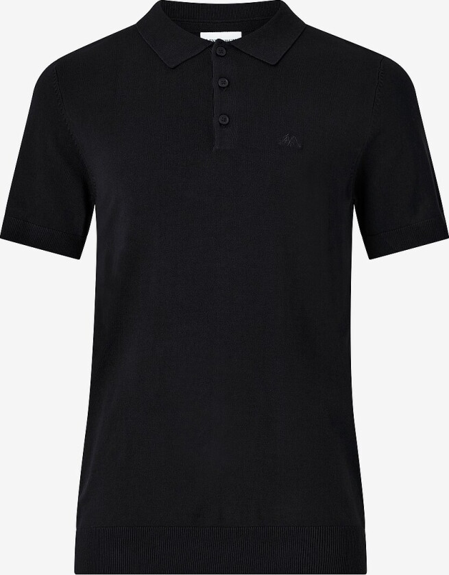Genser S/S Polo Knit - Svart