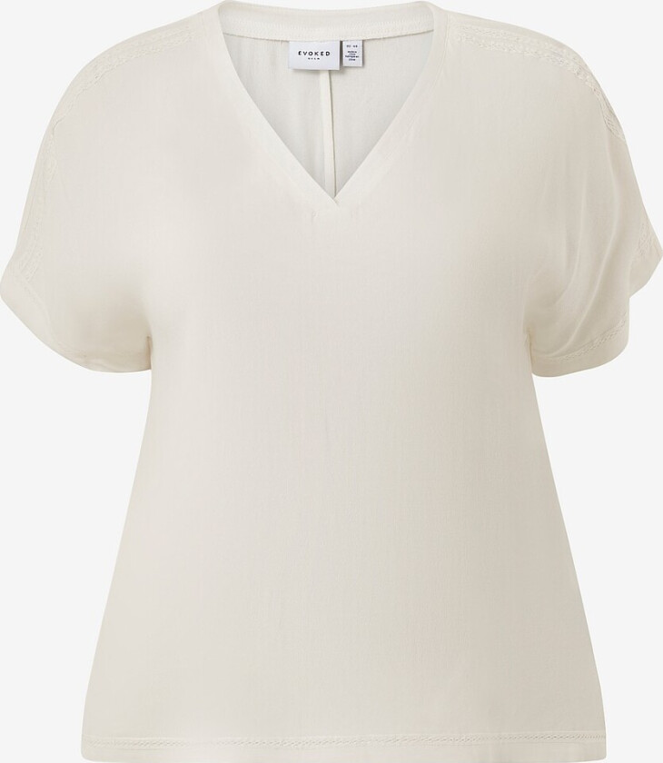 Topp viMesian V-neck S/S Top Curve - Hvit