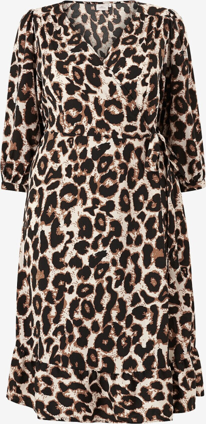 Omslagskjole carLivia 3/4 Wrap Midi Dress Wvn - Beige