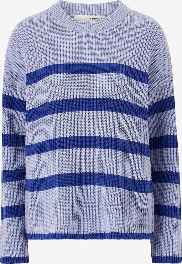 Genser slfBloomie LS Knit O-neck - Blå