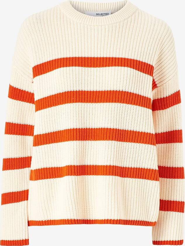 Genser slfBloomie LS Knit O-neck - Orange