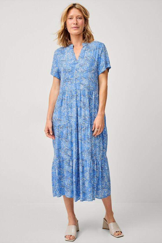 Kjole EdaSZ SS Maxi Dress - Blå