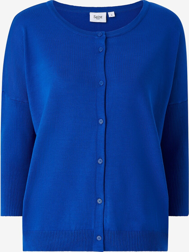 Kardigan MilaSZ Rib SL Cardigan - Blå