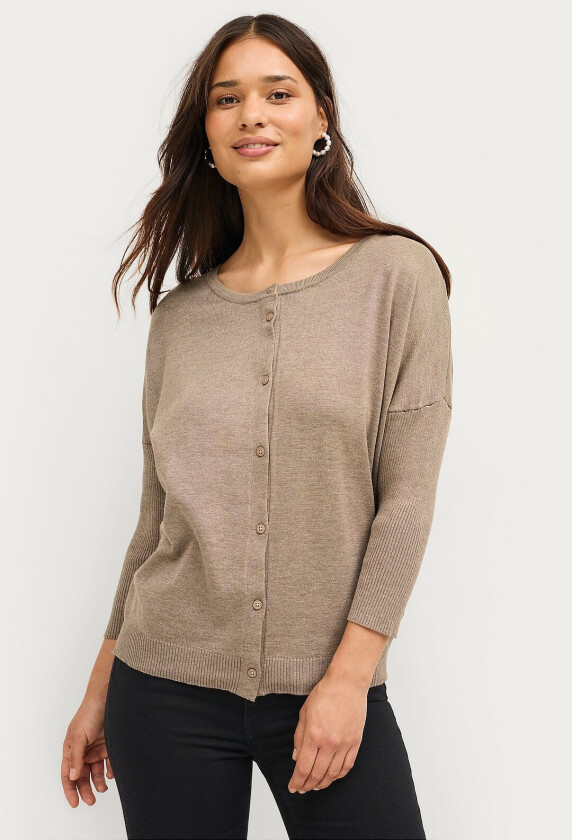 Kardigan MilaSZ Rib SL Cardigan - Natur