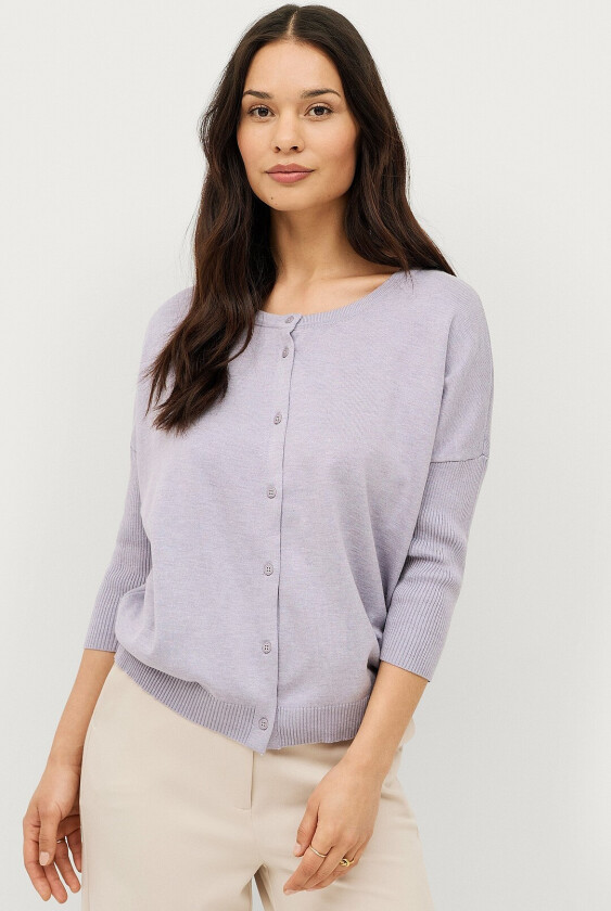 Kardigan MilaSZ Rib SL Cardigan - Lilla