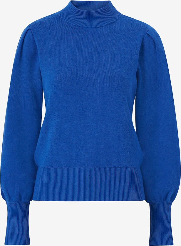 Genser yasFonny LS Knit Pullover - Blå
