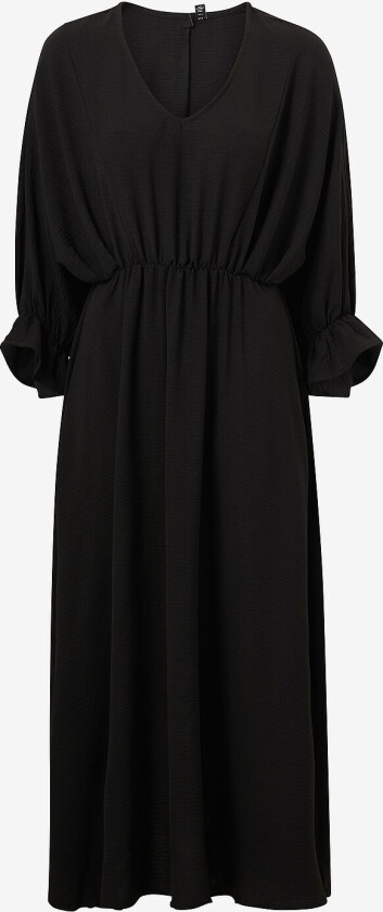 Kjole pcFlore 3/4 Midi Dress - Svart