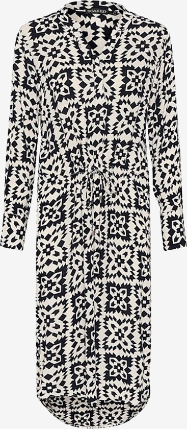 Kjole slZaya Printed Dress LS - Blå