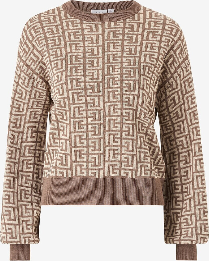 Genser viSaki L/S Knit #8 - Brun