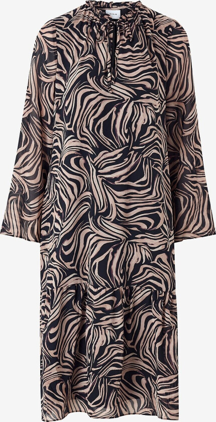 Kjole viKarolina L/S Tie Belt Midi Dress - Svart