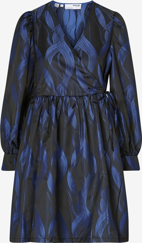 Kjole slfJoella LS Short Dress - Blå