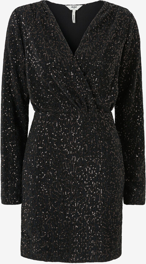 Plajettkjole objTulua L/S Short Dress 130 - Svart