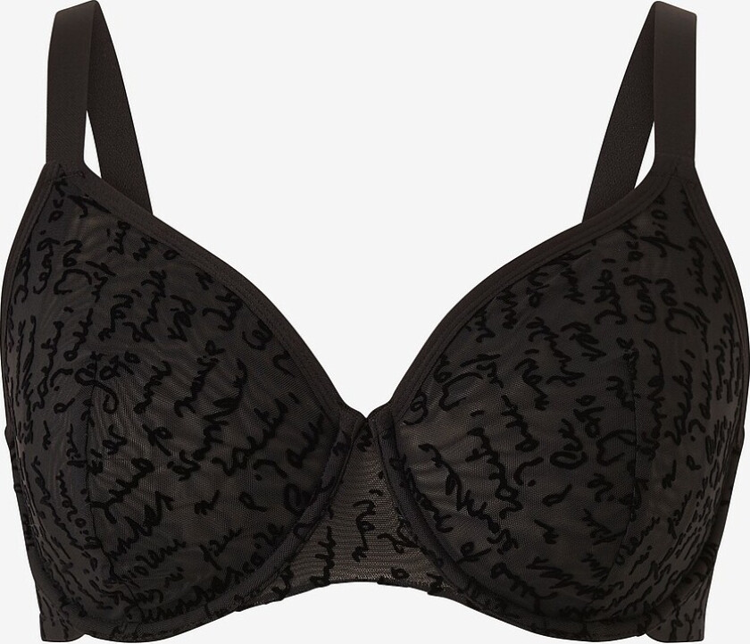 Spile-BH lText Full Cover Bra - Svart