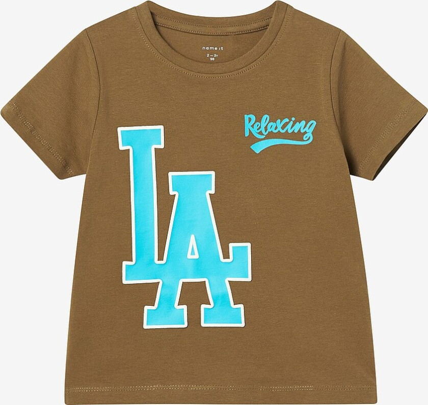 T-skjorte nmmKuno SS Top Box - Brun