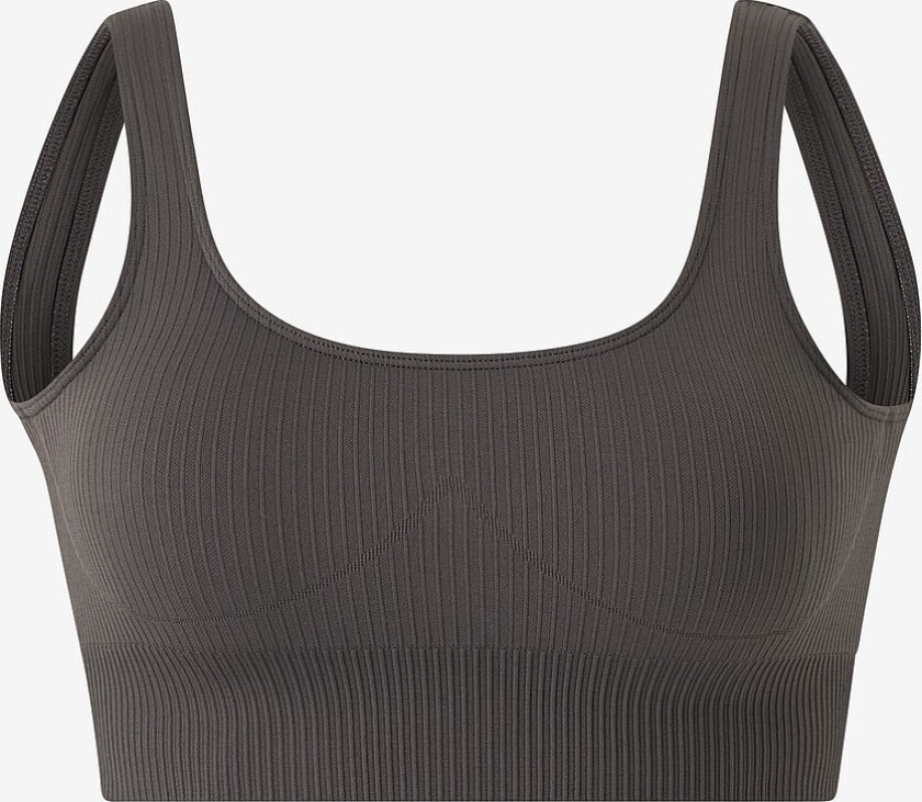 Sports-BH Shadow Grey Ribbed Seamless Bra - Grå