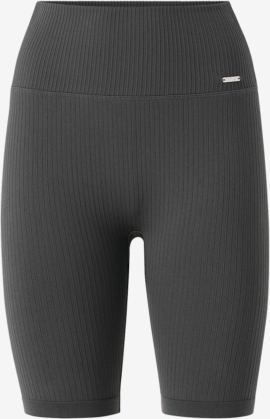 Sykkelshortser Shadow Grey Ribbed Seamless Biker Shorts - Grå