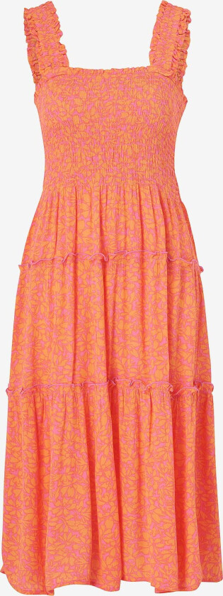 Kjole vmMenny SL Smock Calf Dress Wvn - Rosa