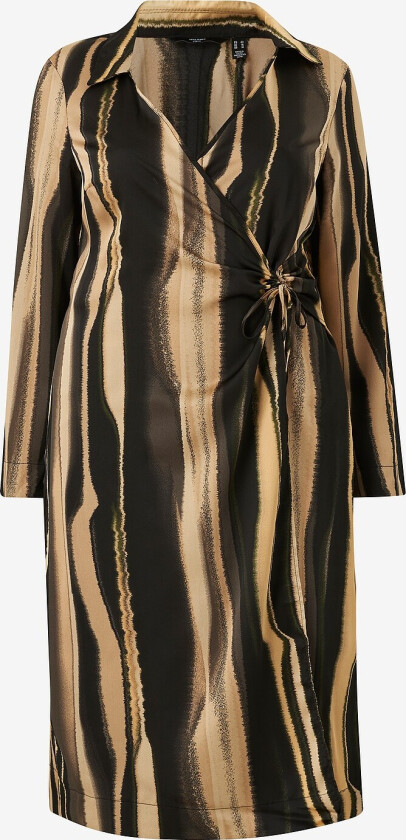 Omslagskjole vmcTam Tonja LS Calf Wrap Dress Wvn - Svart