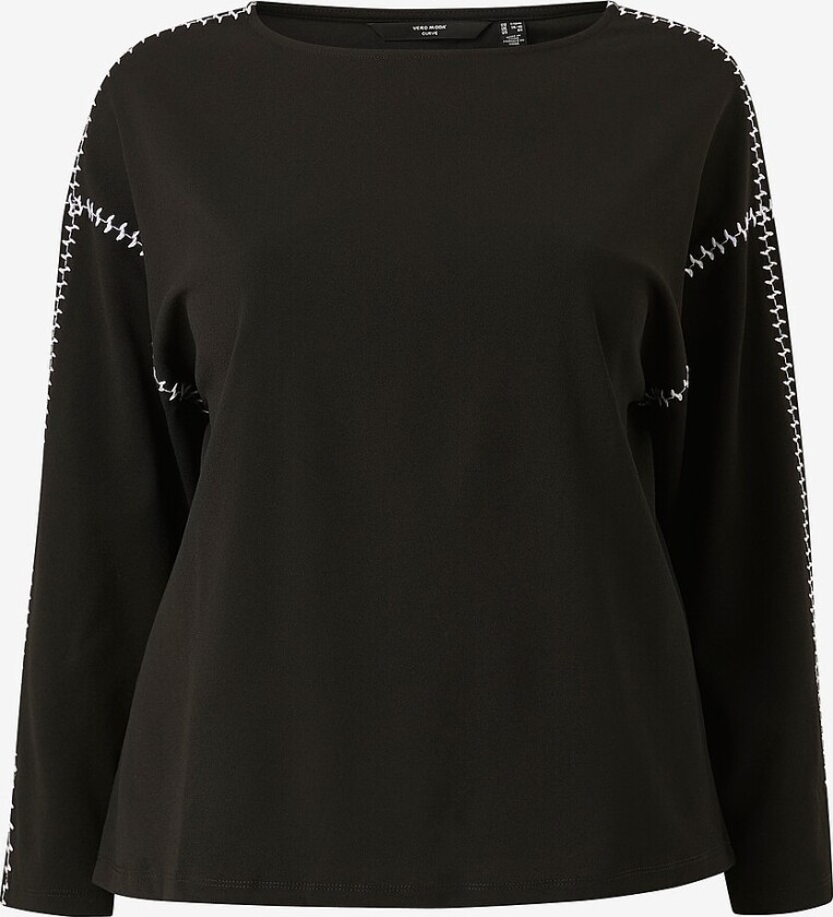Topp vmcValentina LS Top Jrs Pop7 Cur - Svart