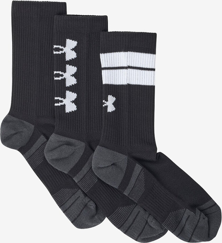 Sokk UA Perf Tech Nov Crew 3-pakning - Svart