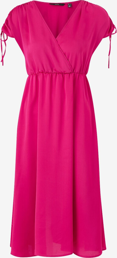 Kjole vmHeart Oli 2/4 Calf Dress Wvn - Rosa