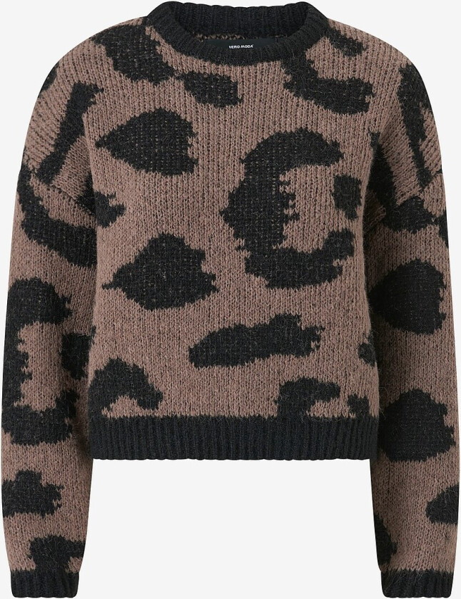 Genser vmZelma LS O-neck Pullover - Brun