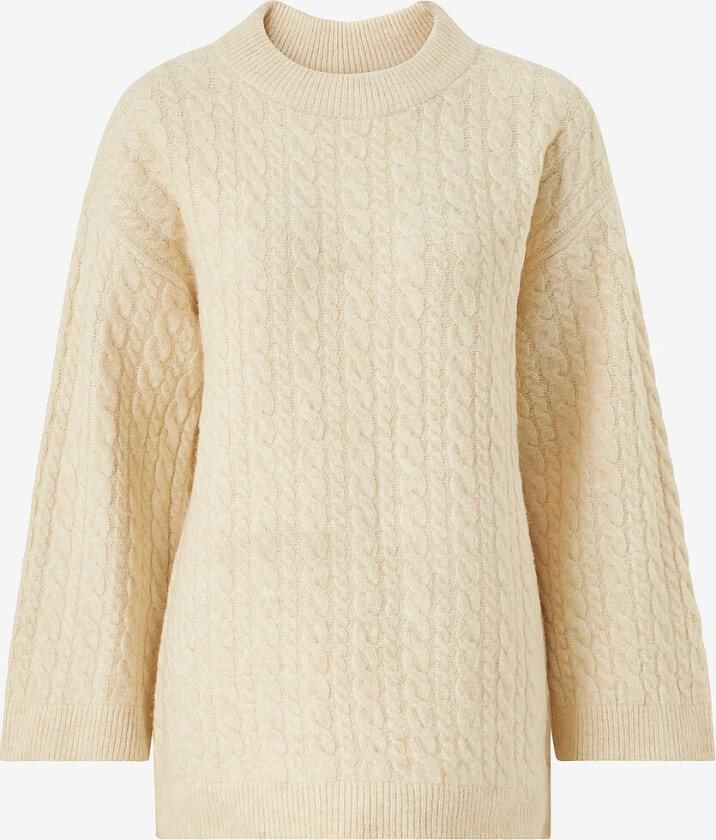 Genser vmHeidi Wide LS O-nk Long Pullover - Beige