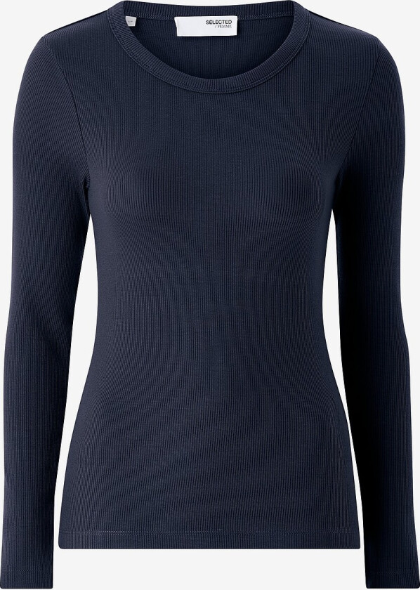 Topp slfDianna LS O-neck Top - Blå