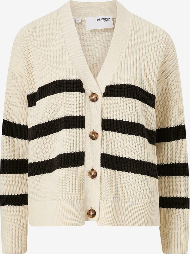 Kardigan slfBloomie LS Knit V-neck Cardigan - Hvit