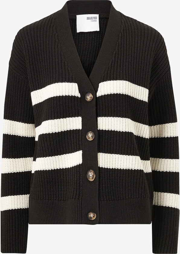 Kardigan slfBloomie LS Knit V-neck Cardigan - Svart