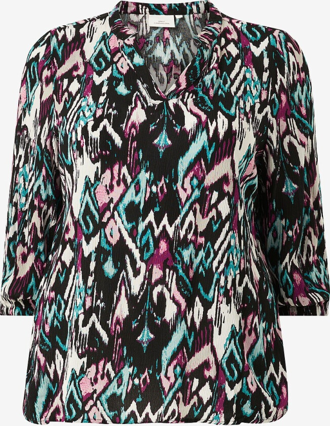 Topp carAlona Life 3/4 Blouse Aop - Svart